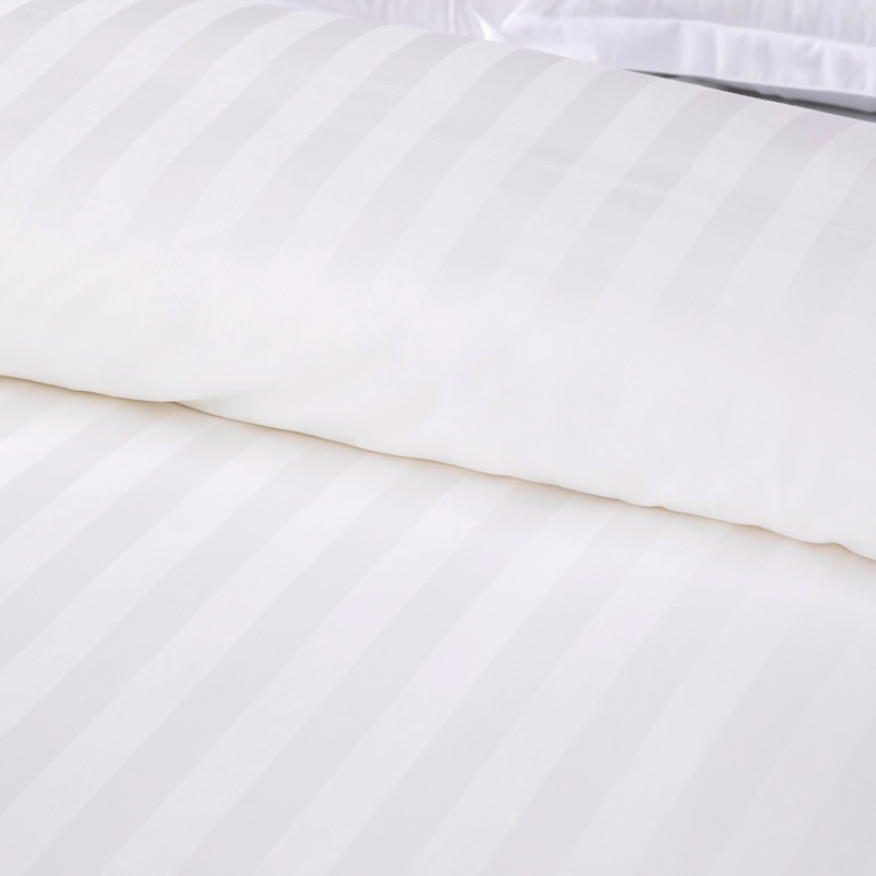 3cm satén Stripe Plain White 6080S 100% bavlna Hotel Ložnice Sada prostěradla 3cm satén Stripe Plain White 6080S 100% bavlna Hotel Ložnice Sada prostěradla